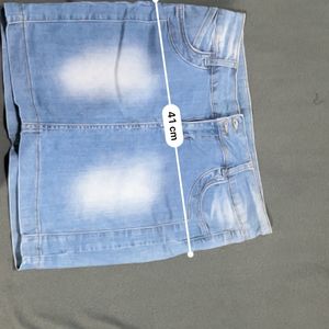 Blue Denim Jeans Skirt