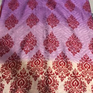 Lavender And Maroon Saree