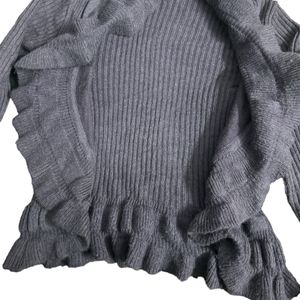 Ruffle Sleev And Stylish Sweater