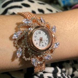 Royal Rosegold Diamond Party Watch