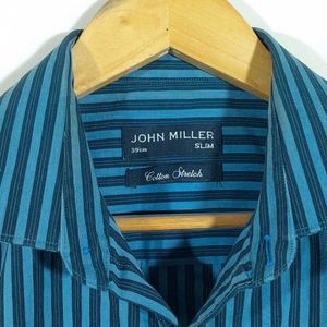 Blue Striped Shirt For Men's