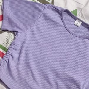 SSS STREET STYLE STORE LAVENDER RIBBED TOP WOMEN