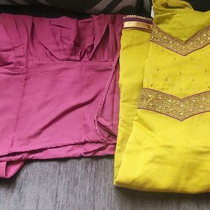 Tailored  silk cotton salwar set