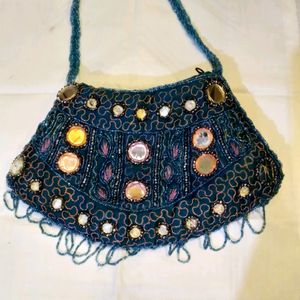 Jaipuria Handbag/Purse With Zari Work