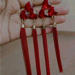 Red Designer Earring