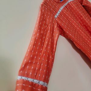 Orange Straight Kurti