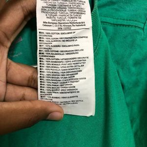 Nike Sea Green Cotton T Shirt