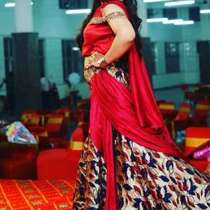 Price Drop Saree Cum Lehnga Set