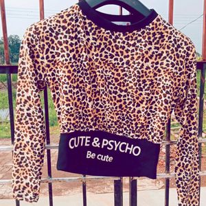 Leopard Printed Crop Top