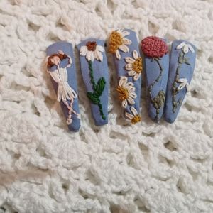 Hand Embroidery Hair Pin