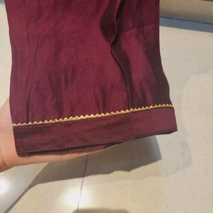 Burgundy Kurta Set