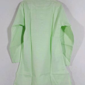 Fluorescent Green Kurta Set For Boys