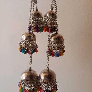 Multicolored Jhumki Earrings