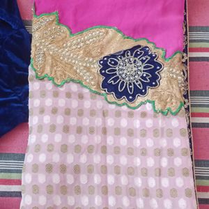 Pink Pach Saree