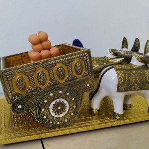 Buffalo Cart Showpiece Home Decor