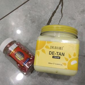 Dr.Rashel De-tan Cream And Vitamin Capsules