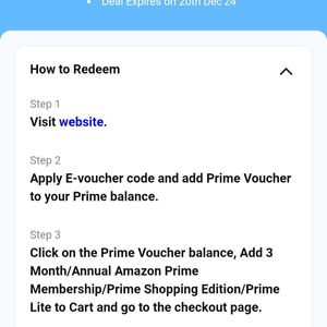 Amazon Prime Membership Voucher