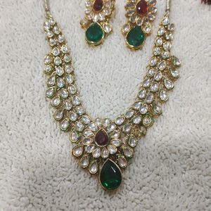 Kundan necklace set