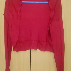 Red Women Wear Jacket