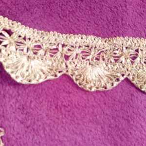 Beautiful Golden Ribbon Lace In Cutting Dizine🏵🏵