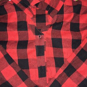 Black And Red Check Shirt For Women