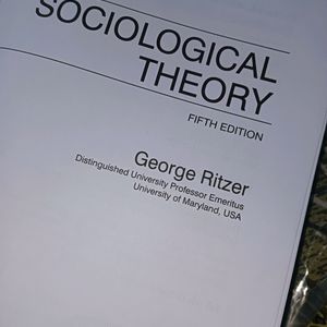 Sociological Theory By George Ritzer Fifth Edition