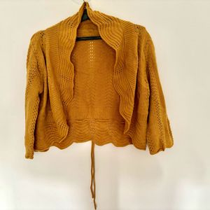 Yellow Net Beautiful Cardigan