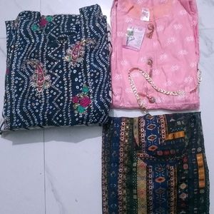 Combo 1 Frock And Two Kurta Set 3 Se