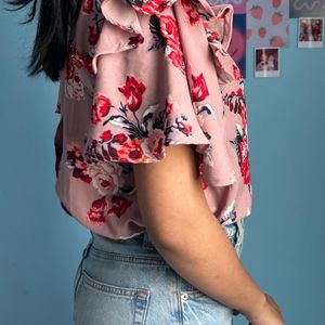 Cute Floral Print Top