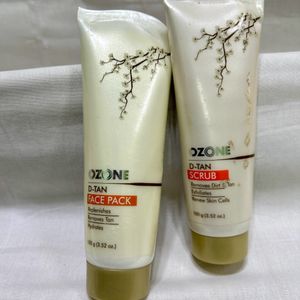 Ozone Detan Face Pack And Scrub 100g Each*