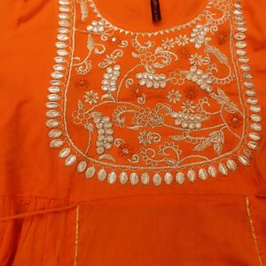 Frock Plazo Suit Dupatta Set