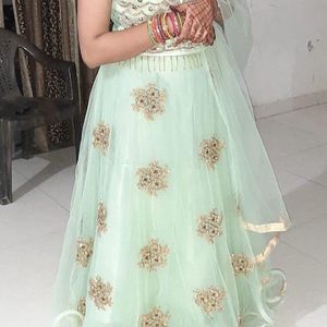 Lehnga Choli In Light  Green Colour