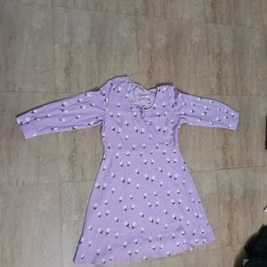 Lavender Casual Wear Mini Dress