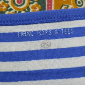 Blue Strip Tee For Women