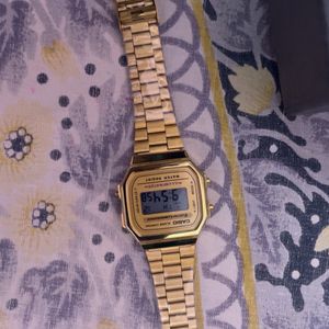 Casio Vintage Edition Gold Alarm Chrono Watch