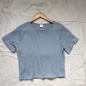 Powder Blue Boxy Fit Top