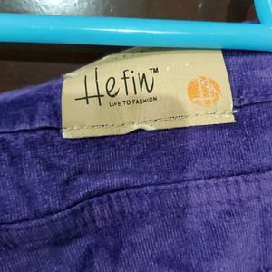 corduroy purple skinny  pant