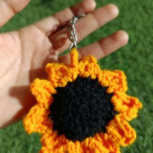 Crochet Sunflower Keychain🌻