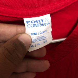 Port Company Red Short Sleeve T Shirt