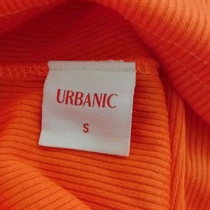 Urbanic Neon Orange Backless Cutout Body Corn Dres