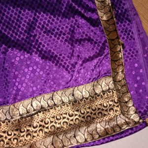 PURPLE SILK SAREE 🟣