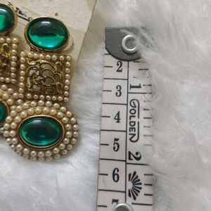 Emerald Pearl Earrings