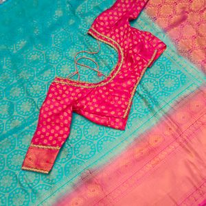 new pink colour soft pattu saree