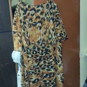 Cheetah Look Midi Dress