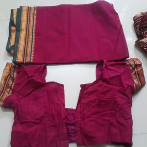 COTTON SAREE WITH BLOUSE