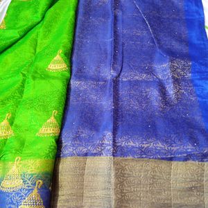 One Day  Offer 💥💥Silk Saree With Blouse