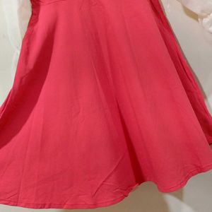 🌸Pink Down Shoulder Full Sleeve Shorts Dress ✨