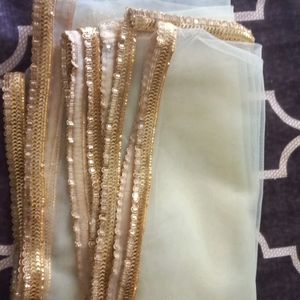 Net Golden Patti Dupatta