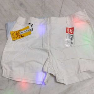 Denim White Shorts