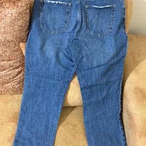 Imported High Waist Straight Jeans